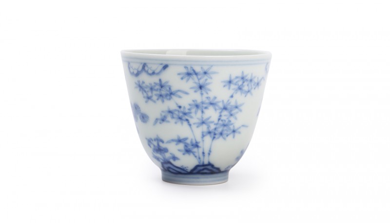 無名青花岁寒三友纹杯