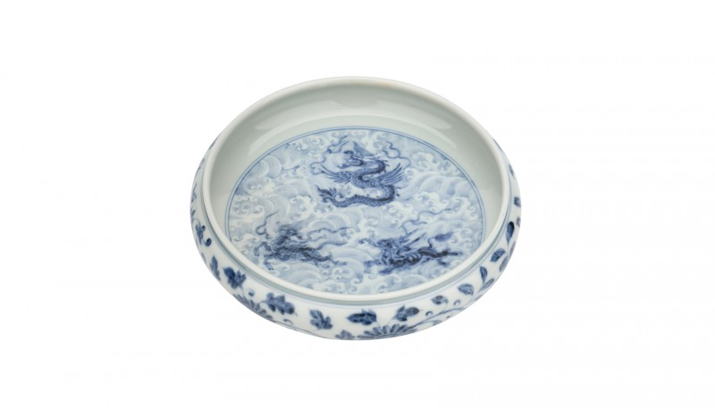 無名青花海水异兽纹洗